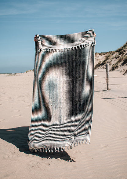 huisje van sanne turkse strandhanddoek zwart wit hoge kwaliteit