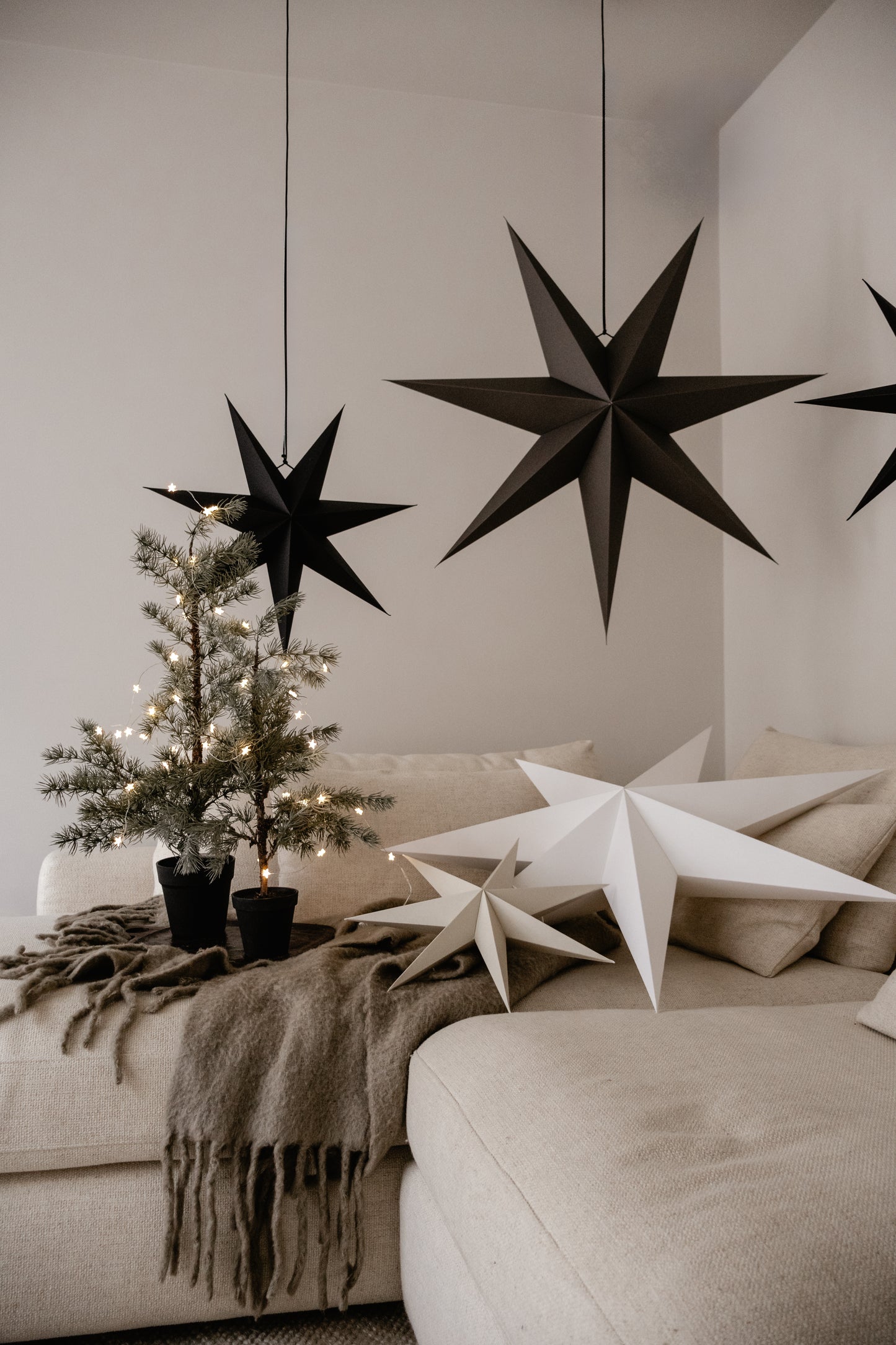 XXL KERSTSTER - ASH BROWN - 7 PUNTEN - 100 CM