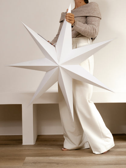 XXL CHRISTMAS STAR - WHITE - 7 POINTS - 100 CM