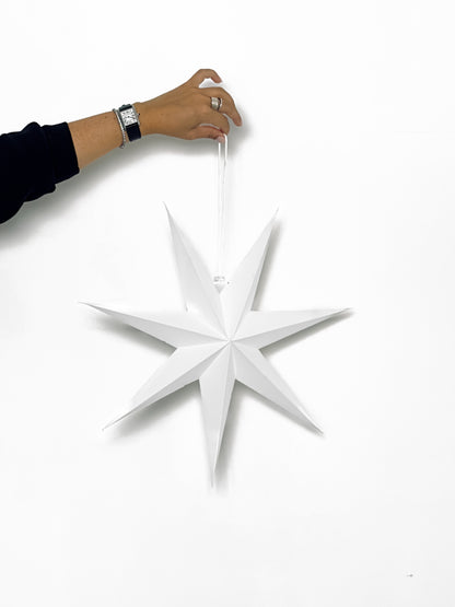 huisje van sanne kerst ster wit 7 punten 45 cm