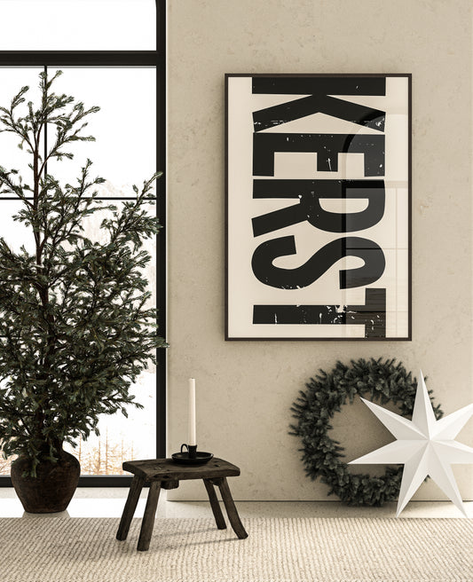 huisje van sanne japandi x xmas kerst poster Kerst