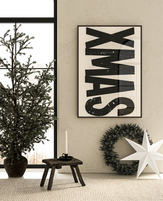 huisje van sanne japandi x xmas kerst poster xmas