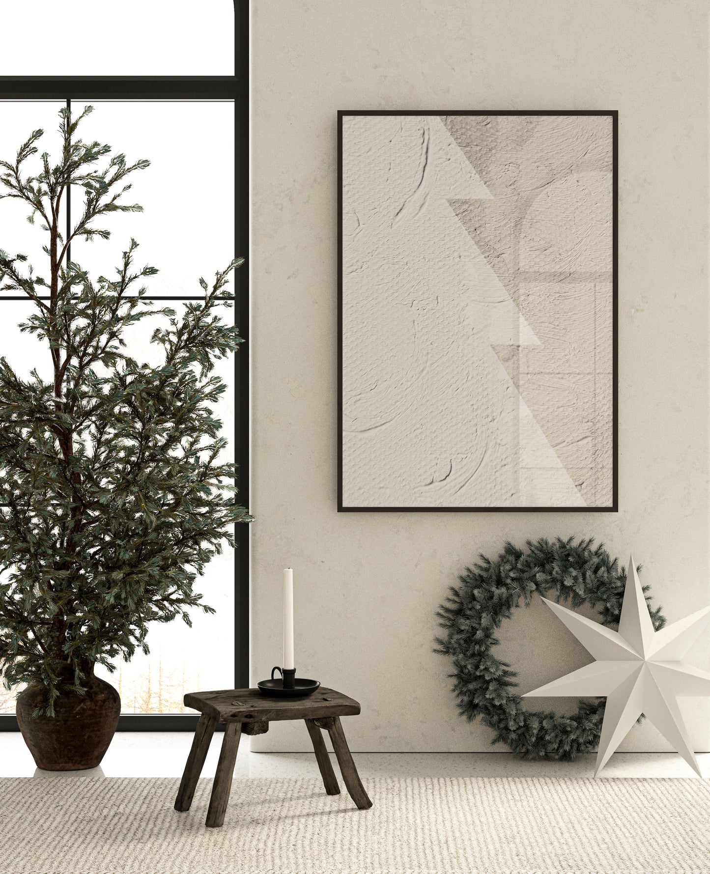 huisje van sanne seasonal textures kerst poster collectie kerst poster voor modern japandi interieur