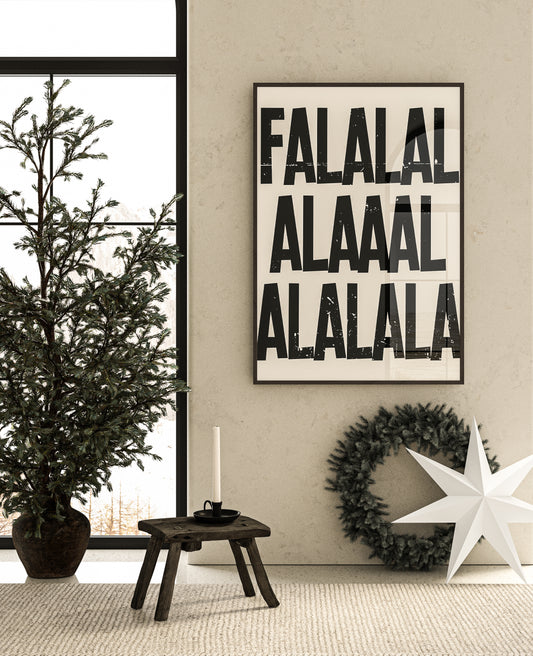 huisje van sanne japandi x xmas poster falalalalaaa