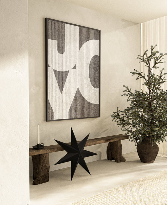 huisje van sanne seasonal textures kerst poster collectie joy poster voor modern japandi interieur