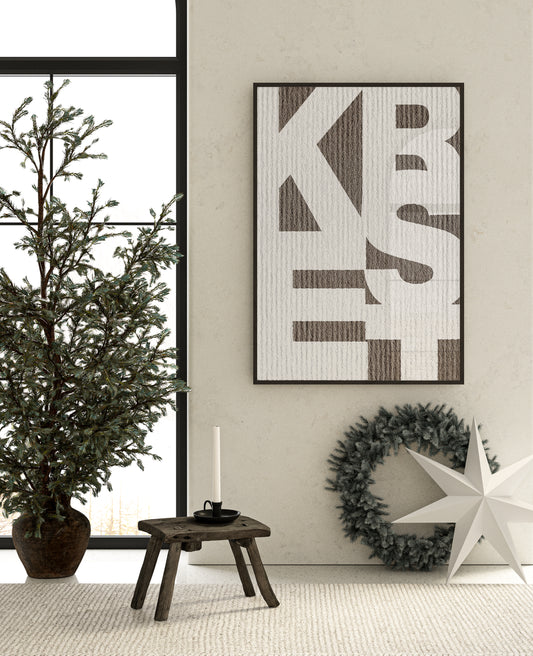 huisje van sanne seasonal textures kerst poster collectie kerst poster voor modern japandi interieur