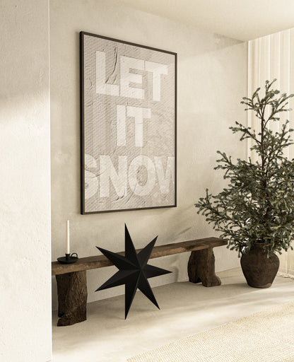 huisje van sanne kerst poster textured wall art let it snow