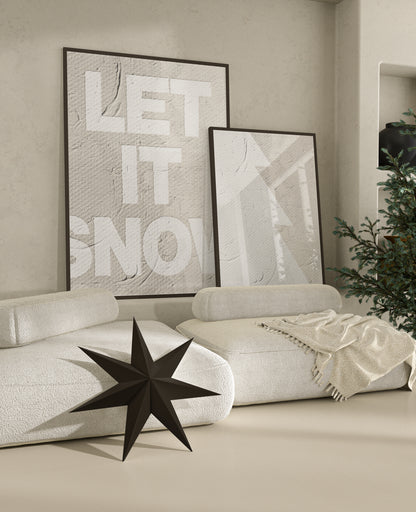 huisje van sanne kerst poster textured wall art let it snow