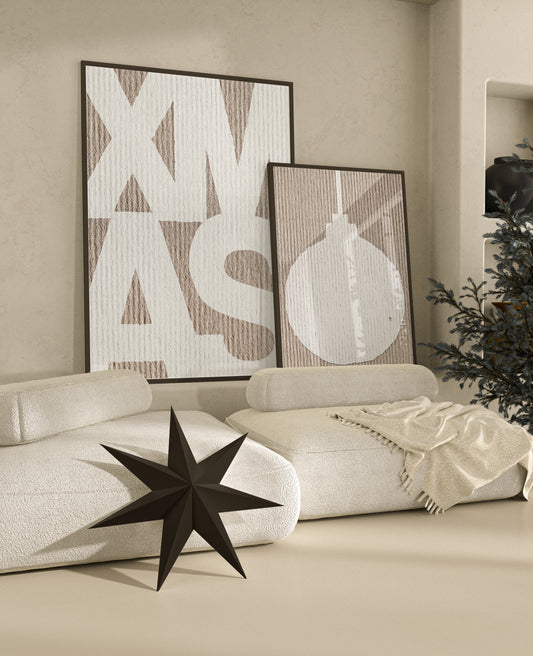 huisje van sanne seasonal textures kerst poster collectie xmas poster voor modern japandi interieur