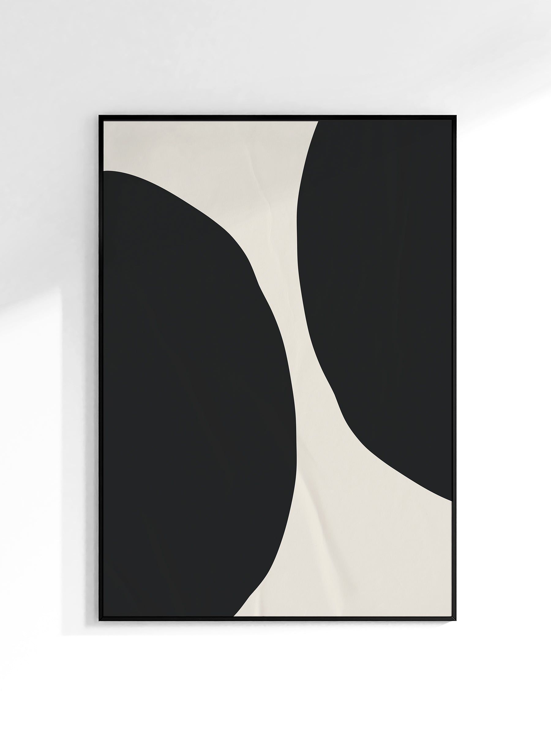 huisje van sanne abstract art poster met geografische beige, zwart en witte vormehuisje van sanne abstract art poster met geometrische beige, zwart en witte vormen