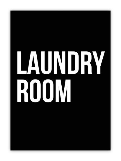 huisjevansanne poster zwart wit met tekst laundry 