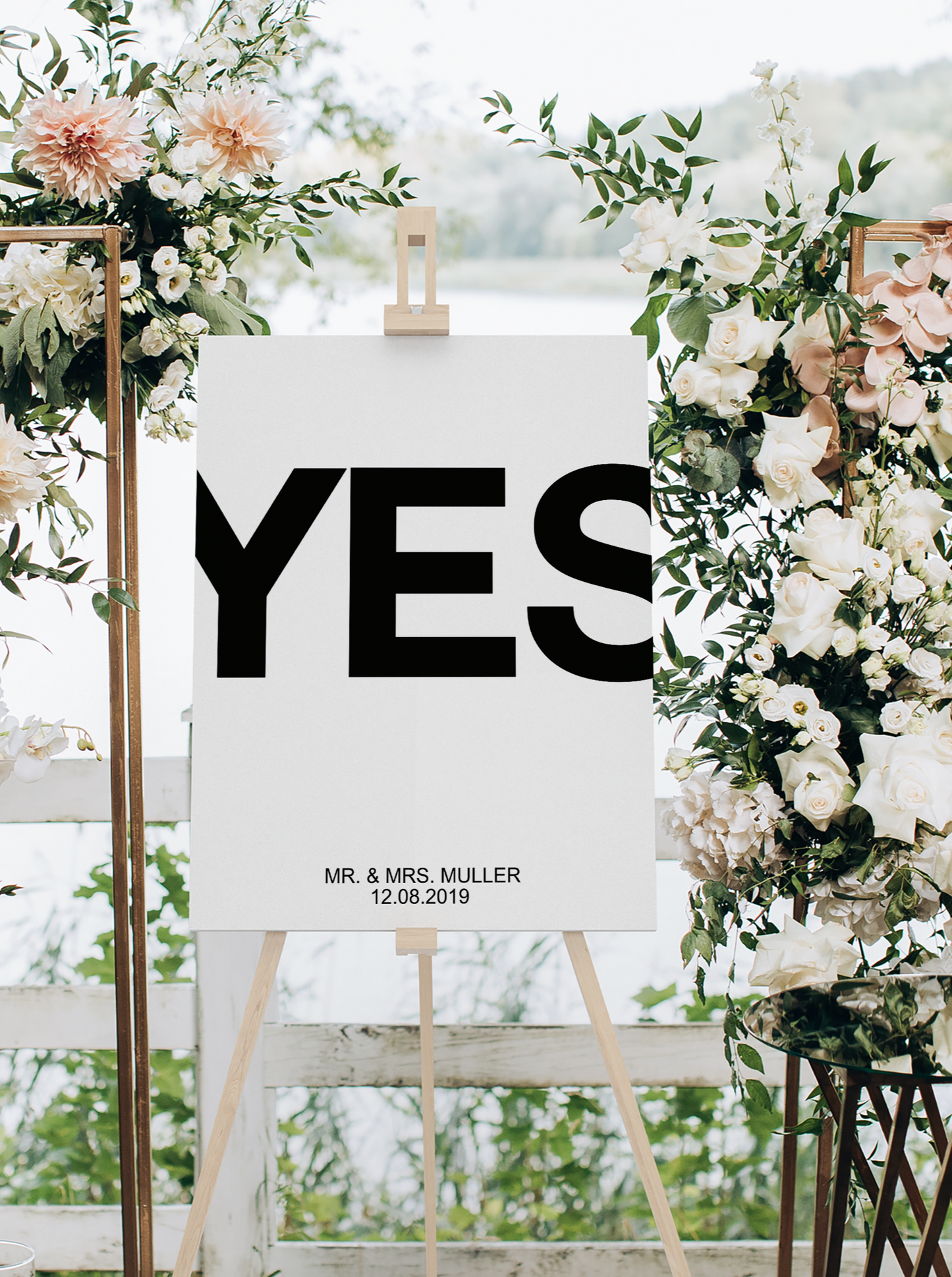 huisje van sanne yes gepersonaliseerde trouw huwelijks poster bord of plaat voor bruiloft
