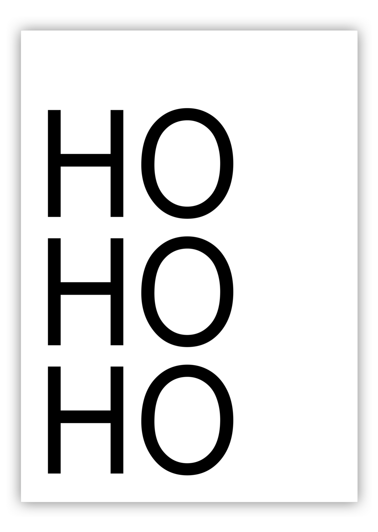 huisjevansanne kerstposter zwart wit met tekst ho ho ho